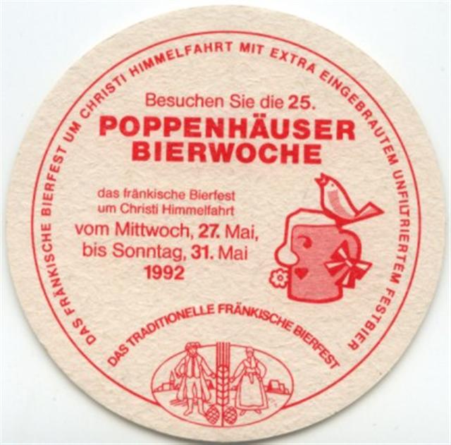 poppenhausen sw-by werner bierwoche 3b (rund215-bierwoche 1992-rot) 